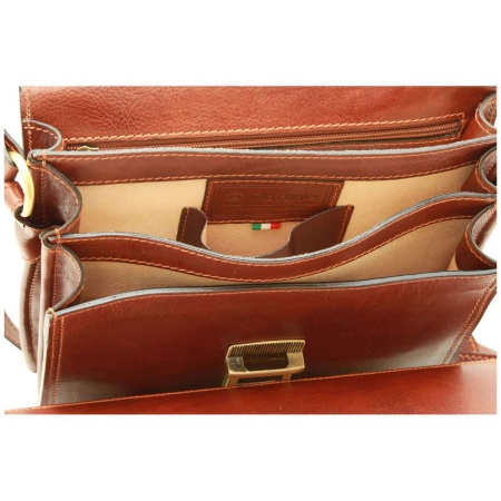 Borsa a tracolla in pelle. Marrone - Img 3