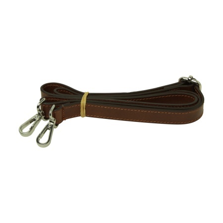 BORSA DA DONNA A DUE MANICI BICOLORE IN PELLE PIENO FIORE-MARRONE SCURO - Img 7