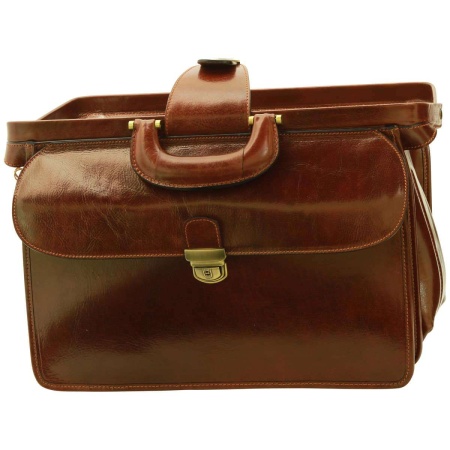 Borsa da Medico in pelle. Marrone - Img 4