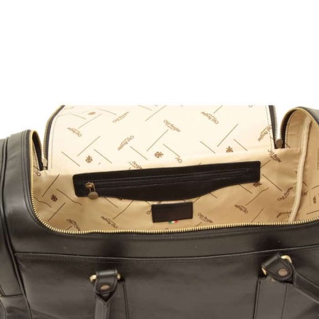 Borsa da viaggio in pelle. Nero - Img 2