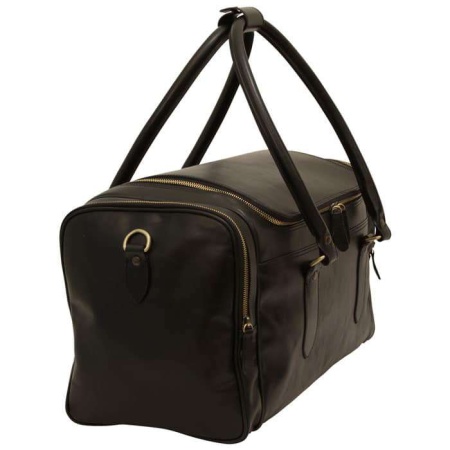 Borsa da viaggio in pelle. Nero - Img 5