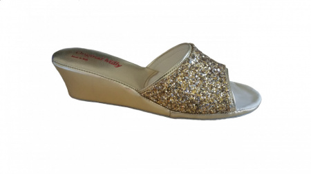 CIABATTA DONNA MILLY GLITTER ARTIGIANALE MADE IN ITALY - Img 3