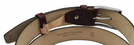 CINTURA UOMO 4 CM IN COCCODRILLO ORIONE BELTS ARTIGIANALE MADE IN ITALY - Img 3