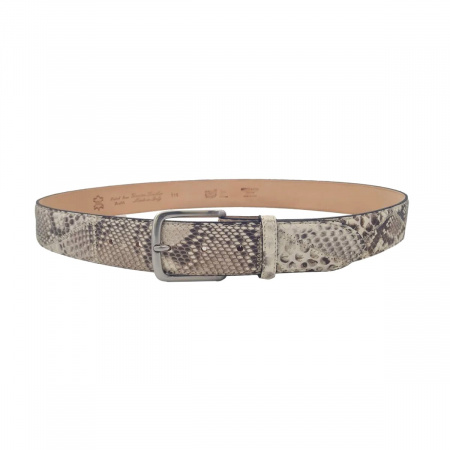 CINTURA UOMO 4 CM PATCHWORK ORIONE BELTS IN PITONE ARTIGIANALE MADE IN ITALY - Img 2