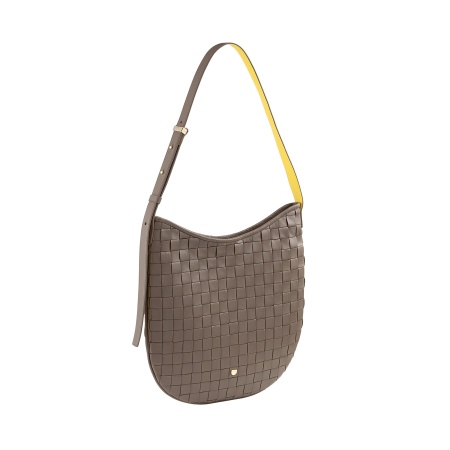 DUDU Borsa a Spalla Donna in Pelle Intrecciata – Elegante Borsa Hobo con Cerniera, Borsa a Tracolla in Vera Pelle con Manico Regolabile e Interni Capienti - Img 2