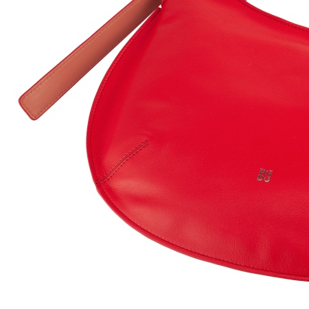 DUDU Borsa a Spalla Morbida Donna Media in Vera Pelle, Borsa Hobo con Spallina Regolabile, Borsetta a Tracolla con Cerniera Zip - Img 3