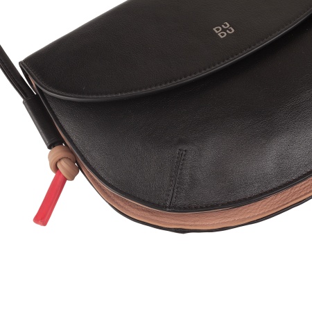 DUDU Borsa Donna a Tracolla con Patta in Vera Pelle, Piccola Borsetta a Spalla con Pattina a Bottone Magnetico, Borsa - Img 4