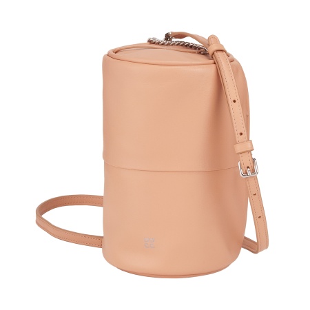 DUDU Borsa Donna Cilindrica in Pelle, Borsa a Tracolla con Catena e Pelle, Borsa a Cilindro Piccola Fashion Elegante con Cerniera - Img 3