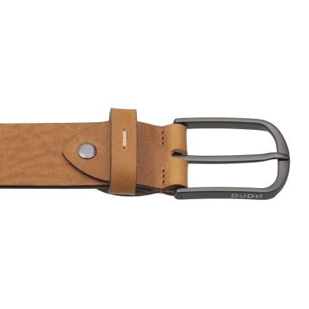 DUDU Cintura da Uomo in Pelle Cuoio Vegetale, Made in Italy, H 35mm, Cintura Morbida e Resistente di Alta Qualità - Img 3