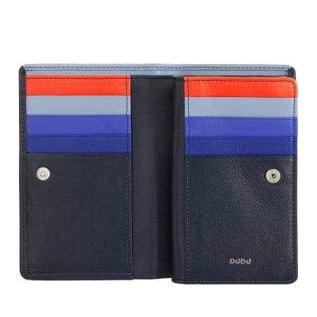 DUDU Portafoglio da Donna Colorato RFID in Pelle Multicolore con Portamonete a Cerniera, Tasche Porta Carte e Tessere - Img 3