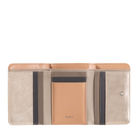DUDU Portafoglio donna piccolo RFID in pelle multicolore Colorful - Img 3