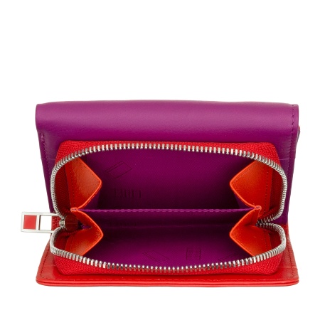 DUDU Portafoglio donna piccolo RFID in pelle multicolore Colorful - Img 4