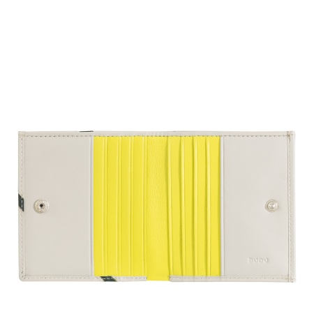 DUDU Portafoglio Unisex in Vera Pelle – Bifold con Chiusura a Bottone e Portamonete Esterno – Design Ispirato ai Tornei Campi da Tennis - Img 4