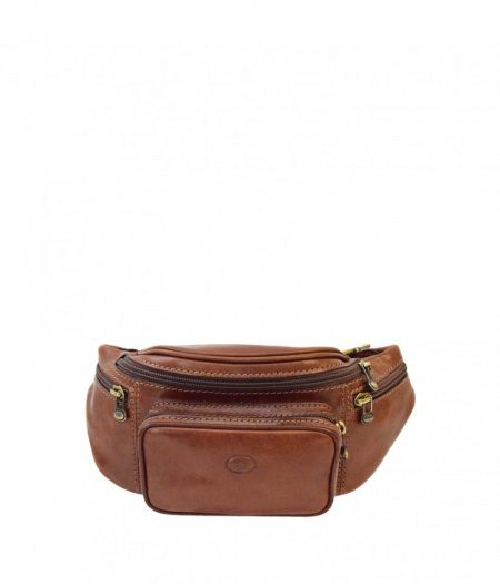 MARSUPIO IN PELLE DI BERARDINO MODELLO 5 TASCHE
