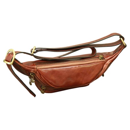 Marsupio in pelle. Marrone - Img 3