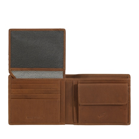Nuvola Pelle Portafoglio Uomo in Pelle con Portamonete – Elegante Portafogli Classico con Scomparti Porta Carte, Tasca a Retina e Doppio Vano Banconote - Img 3