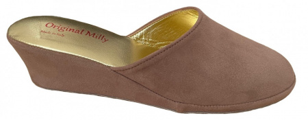 PANTOFOLA DONNA MILLY IN CAMOSCIO ARTIGIANALE MADE IN ITALY - Img 2