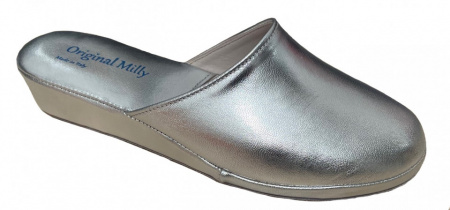 PANTOFOLA DONNA MILLY IN PELLE ARTIGIANALE MADE IN ITALY - Img 2