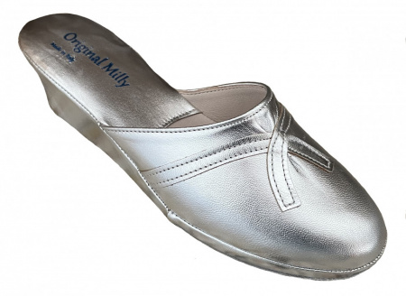 PANTOFOLE DONNA MILLY IN PELLE ARTIGIANALI MADE IN ITALY - Img 4