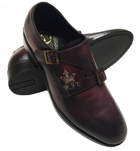 SCARPE LUSSO UOMO PERSONALIZZABILI STRINGATE IN PELLE CON FIBBIE GAROFALO GIANBATTISTA ARTIGIANALI MADE IN ITALY - Img 5
