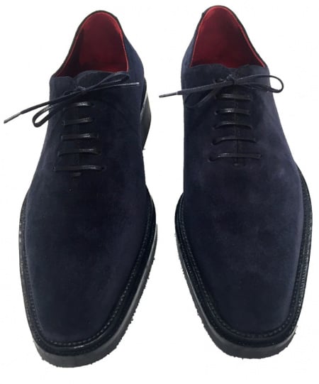SCARPE LUSSO UOMO STRINGATE IN CAMOSCIO GAROFALO GIANBATTISTA ARTIGIANALI MADE IN ITALY