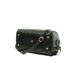 Bauletto due manici in pelle - nero - Img 5