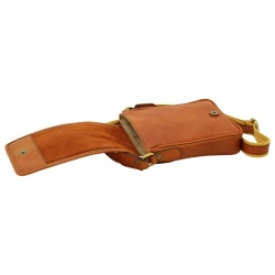 Borsa a tracolla in pelle. Gold - Img 4
