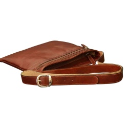 Borsa a tracolla in Pelle. Marrone - Img 3