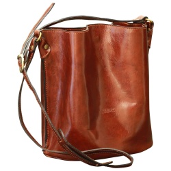 Borsa a tracolla in pelle. Marrone - Img 5