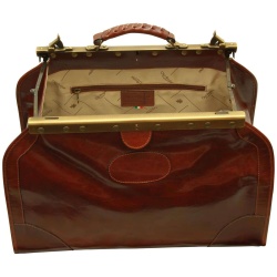 Borsa da viaggio Old America in Pelle (Media). Marrone - Img 5