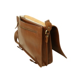 Borsa Messenger in vitello nappato-Castagna - Img 2