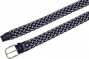 CINTURA UOMO 3,5 CM BICOLORE INTRECCIATA IN TESSUTO ORIONE BELTS ARTIGIANALE MADE IN ITALY - Img 2