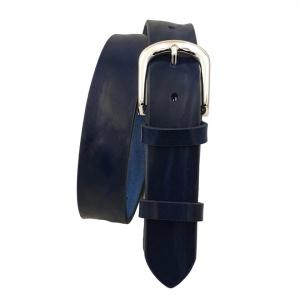 CINTURA UOMO 3,5 CM IN CUOIO DI TORO PLISSE' ORIONE BELTS ARTIGIANALE MADE IN ITALY - Img 2