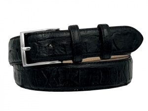 CINTURA UOMO 3,5 CM IN PELLE STAMPA CODA COCCODRILLO ORIONE BELTS ARTIGIANALE MADE IN ITALY - Img 3