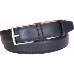 CINTURA UOMO 3,5 CM IN PELLE STAMPA SAFFIANO ORIONE BELTS ARTIGIANALE MADE IN ITALY - Img 3