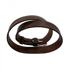CINTURA UOMO 4 CM IN CUOIO DI TORO ORIONE BELTS ARTIGIANALE MADE IN ITALY - Img 4
