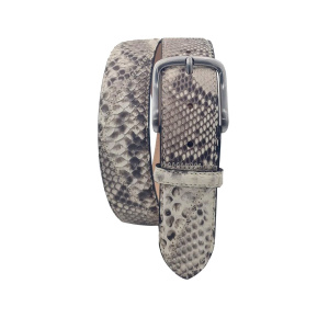 CINTURA UOMO 4 CM PATCHWORK ORIONE BELTS IN PITONE ARTIGIANALE MADE IN ITALY - Img 3