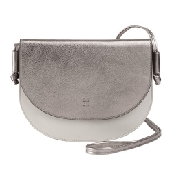 DUDU Borsa a Tracolla Donna Piccola in Pelle, Borsetta Design Sottile Compatta con Chiusura a Bottone, Tracolla Regolabile