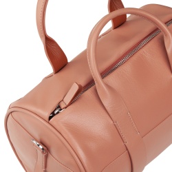 DUDU Borsa Donna a Cilindro in Vera Pelle, Borsa Morbida Cilindrica, Barrel Bag con Tracolla e Due Manici, Design Elegante Colorata - Img 3