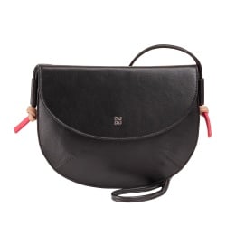 DUDU Borsa Donna a Tracolla con Patta in Vera Pelle, Piccola Borsetta a Spalla con Pattina a Bottone Magnetico, Borsa