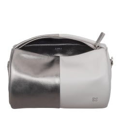 DUDU Borsa Donna Cilindrica in Pelle, Borsa a Tracolla con Catena e Pelle, Borsa a Cilindro Piccola Fashion Elegante con Cerniera - Img 5