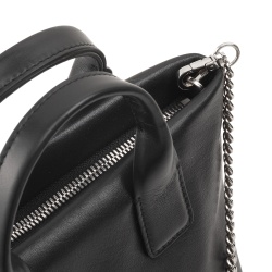 DUDU Borsa Donna Piccola a Tracolla in Vera Pelle, Borsa Mini Bag da Sera Elegante, 22 x 13 cm, Doppi Manici, Tracolla a Catena, Chiusura Zip - Img 4