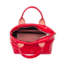 DUDU Borsa Donna Piccola a Tracolla in Vera Pelle, Borsa Mini Bag da Sera Elegante, 22 x 13 cm, Doppi Manici, Tracolla a Catena, Chiusura Zip - Img 5