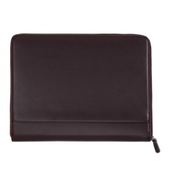 DUDU Cartella Portadocumenti A4 in Pelle Portablocco da Ufficio Cartellina Porta Tablet iPad Multicolore con Zip - Img 3