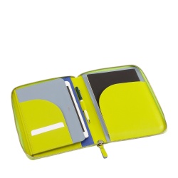 DUDU Cartella Portadocumenti A5 in Vera Pelle da Uomo Donna, Porta Tablet iPad Mini, Portablocchi, Organizer per Blocco Note Quaderno A5 - Img 5