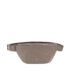 DUDU Marsupio in Vera Pelle per Uomo Donna con Cinghia Regolabile, Design Pulito Elegante Capiente, Marsupio a 3 Zip
