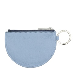 DUDU Mini Portamonete in Pelle per Donna con Cerniera Zip e Portachiavi Bicolore Slim Design - Img 2