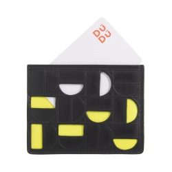 DUDU Porta Carte di Credito Uomo Donna in Pelle – Porta Tessere Slim Sottile dal Design Moderno e Geometrico, Compatto ed Elegante - Img 3
