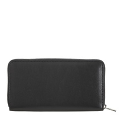 DUDU Portafoglio donna grande RFID di vera pelle colorato zip around - Img 2