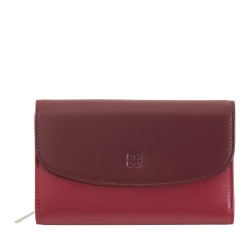 DUDU Portafoglio Donna in Pelle Morbida Colorata, Borsello con Portamonete a Cerniera, 12 Porta Carte Tessere, Multicolore